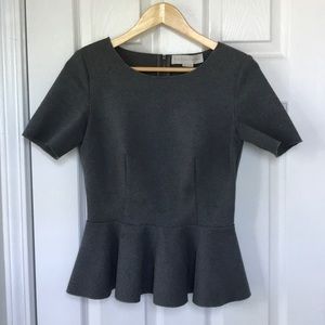 Stella McCartney Gray Peplum Blouse 42